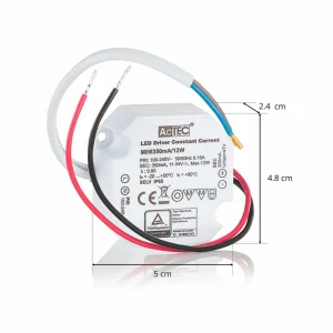 AcTEC Mini driver LED CC 350 mA, 12W, IP65^ Bloc D'Alimentation Courant Constant