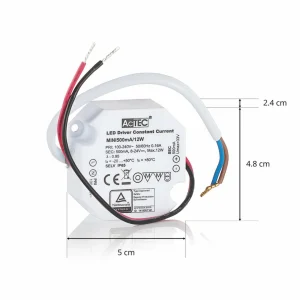 AcTEC Mini driver LED CC 500mA, 12W, IP65^ Bloc D'Alimentation Courant Constant