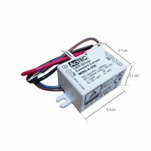 AcTEC Mini driver LED CC 500mA, 4 W, IP65^ Bloc D'Alimentation Courant Constant