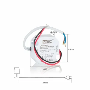 AcTEC Mini driver LED CV 12 V, 12W, IP65^ Bloc D'Alimentation Courant Constant