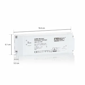 AcTEC Q8H driver LED CV 12 V, 75 W^ Bloc D'Alimentation Courant Constant