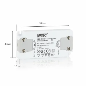 AcTEC Slim driver LED CC 500mA, 6 W^ Bloc D'Alimentation Courant Constant