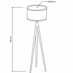 Almut von Wildheim ALMUT 2610 lampadaire, foin et fleurs rouges^ Luminaires Durables