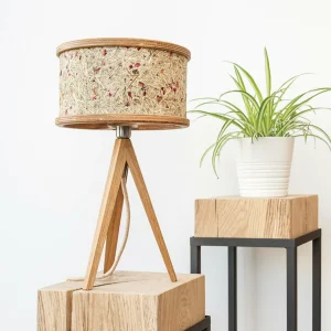 Almut von Wildheim ALMUT 2610 lampe à poser, foin et fleurs rouges^ Luminaires Durables