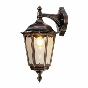 LCD Applique 1121 lanterne suspendue noir-cuivré^ Appliques Murales Extérieures