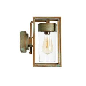 Moretti Luce Applique Cubic 3372 laiton ancien/transparente^ Appliques Murales Extérieures