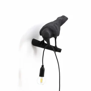 SELETTI Applique déco LED Bird Lamp, vue gauche, noire^ Lampes Décoratives