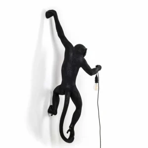 SELETTI Applique déco LED Monkey Lamp, gauche, noire^ Lampes Décoratives