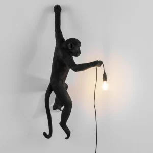 SELETTI Applique déco LED Monkey Lamp, gauche, noire^ Lampes Décoratives