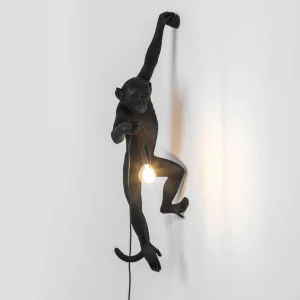 SELETTI Applique déco LED Monkey Lamp, gauche, noire^ Lampes Décoratives