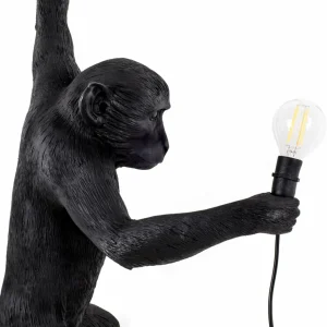 SELETTI Applique déco LED Monkey Lamp, gauche, noire^ Lampes Décoratives