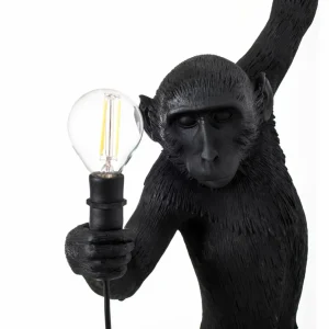 SELETTI Applique déco LED Monkey Lamp, gauche, noire^ Lampes Décoratives