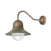 Moretti Luce Applique d’ext Campanula 2093 laiton ancien/transp^ Appliques Murales Extérieures