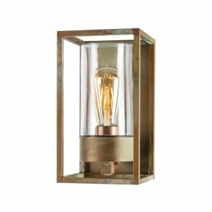 Moretti Luce Applique d'ext. Cubic³ 3365 laiton ancien/transp.^ Appliques Murales Extérieures