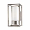 Moretti Luce Applique d'ext. Cubic³ 3364 nickel ancien/opale^ Appliques Murales Extérieures