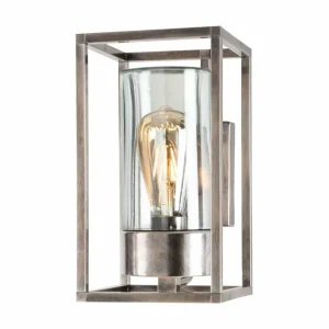 Moretti Luce Applique d'ext. Cubic³ 3364 nickel ancien/transp.^ Appliques Murales Extérieures
