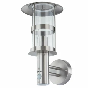 Lindby Applique d'extérieur à capteur Noemi en inox^ Appliques D'Extérieur Avec Détecteur