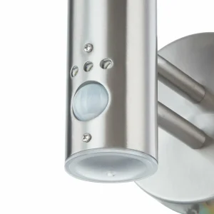 Lindby Applique d'extérieur à capteur Noemi en inox^ Appliques D'Extérieur Avec Détecteur