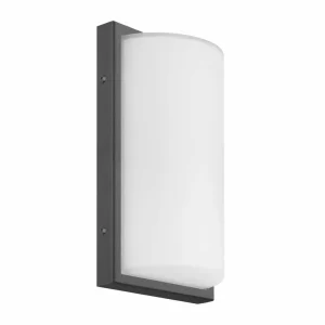 LCD Applique d’extérieur 039 en acier inox, graphite^ Appliques Murales Extérieures