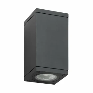 LCD Applique d'extérieur 5160, noir, aluminium, verre, 2 x GU10^ Luminaires De Terrasse