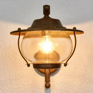 Moretti Luce Applique d'extérieur Adessora, laiton antique^ Appliques Murales Extérieures