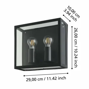 EGLO Applique d’extérieur Alamonte 1, 2 l. up/up carrée^ Appliques Murales Extérieures