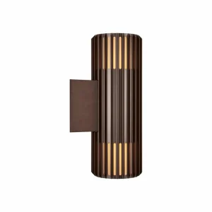Nordlux Applique d'extérieur Aludra Double Seaside, aluminium, brun métallisé^ Appliques Murales Extérieures