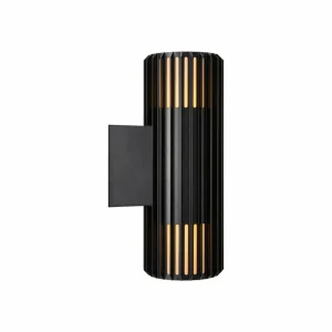 Nordlux Applique d'extérieur Aludra Double Seaside, aluminium, noir^ Appliques Murales Extérieures