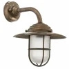 Moretti Luce Applique d'extérieur Antique avec grille, verre mat^ Appliques Murales Extérieures