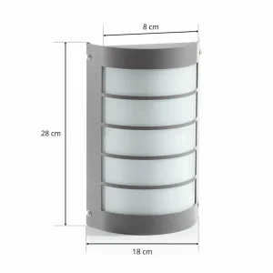 CMD Applique d'extérieur Aqua Marco grille, anthracite^ Appliques Murales Extérieures