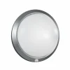 Fabas Luce Applique d'extérieur Armilla, argent, détecteur de mouvement, Ø 30 cm^ Appliques D'Extérieur Avec Détecteur