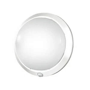 Fabas Luce Applique d'extérieur Armilla, blanc, détecteur de mouvement, Ø 30 cm^ Appliques D'Extérieur Avec Détecteur