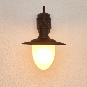 Lucide Applique d’extérieur Aruba, Ø 25 cm, brun rouille^ Appliques Murales Extérieures
