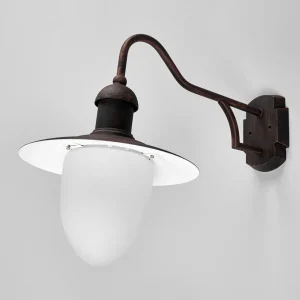 Lucide Applique d’extérieur Aruba, Ø 25 cm, brun rouille^ Appliques Murales Extérieures