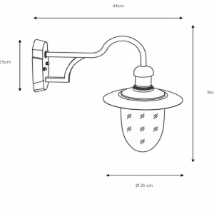 Lucide Applique d’extérieur Aruba, Ø 25 cm, noire^ Appliques Murales Extérieures