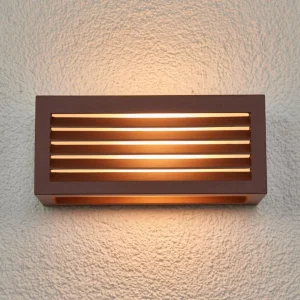SLV Applique d’extérieur Box L E27 couleur rouille^ Appliques Murales Extérieures