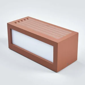 SLV Applique d’extérieur Box L E27 couleur rouille^ Appliques Murales Extérieures