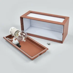 SLV Applique d’extérieur Box L E27 couleur rouille^ Appliques Murales Extérieures