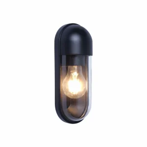 Viokef Applique d'extérieur Cap, noir, hauteur 24 cm^ Appliques Murales Extérieures