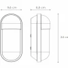 Lucide Applique d’extérieur Capsule, transparente/noire^ Appliques Murales Extérieures