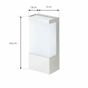 Lindby Applique d’extérieur carrée LED Kirana en inox^ Appliques Murales Extérieures