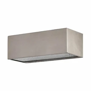 Lindby Applique d'extérieur carrée Leonora en inox^ Appliques Murales Extérieures