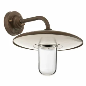 Moretti Luce Applique d'extérieur Casale, cuivre antique verre clair^ Appliques Murales Extérieures