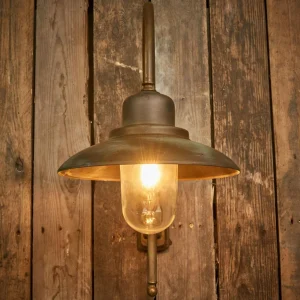 Moretti Luce Applique d'extérieur Casale hauteur 60cm, laiton antique^ Appliques Murales Extérieures