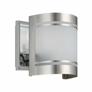 EGLO Applique d’extérieur Cerno, acier inoxydable^ Luminaires De Terrasse
