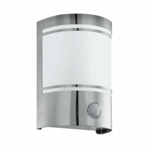 EGLO Applique d’extérieur Cerno détecteur, acier inox^ Appliques D'Extérieur Avec Détecteur
