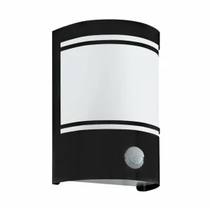 EGLO Applique d’extérieur Cerno détecteur, noire^ Appliques D'Extérieur Avec Détecteur