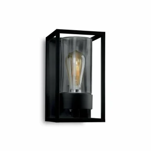 Moretti Luce Applique d'extérieur Cubic³ 3365 noir/transparent^ Appliques Murales Extérieures