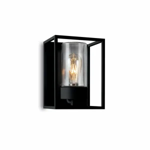 Moretti Luce Applique d'extérieur Cubic³ 3366 noir/transparent^ Appliques Murales Extérieures