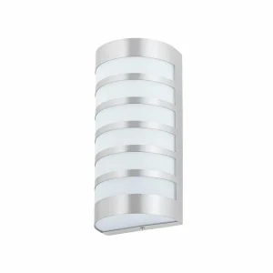 Lindby Applique d’extérieur décorative Alvin en inox^ Appliques Murales Extérieures